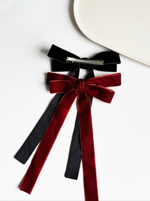 Women's Cute Bowknot Design Hair Clips, Elegant Hair Accessories for Women & Girls, Minimalist Headwear Suitable for Thick Hair