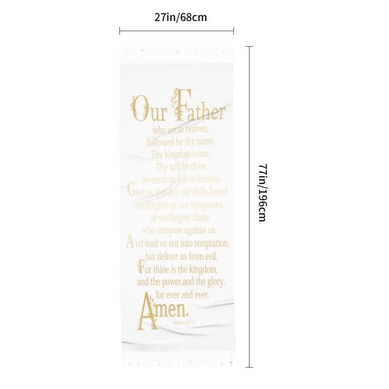 Presents for Women,White Religious Christian Jesus Loves Me Bible Verse Fringe Pashmina Shawl Wrap for Bridal Wedding Party