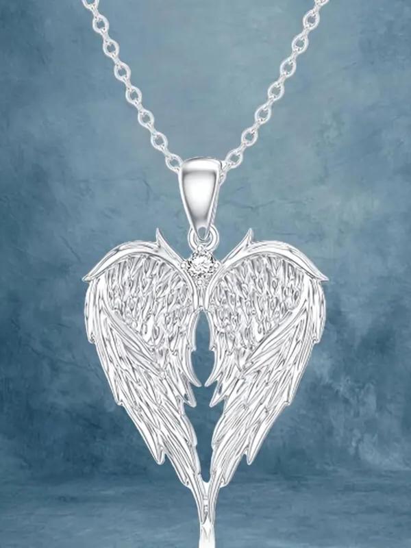 Wing Design Pendant Necklace for Women & Girls,  Fashion Jewelry for Party, Daily Clothing Decor, Trendy All-match & Exquisite Jewelry for Birthday Gift