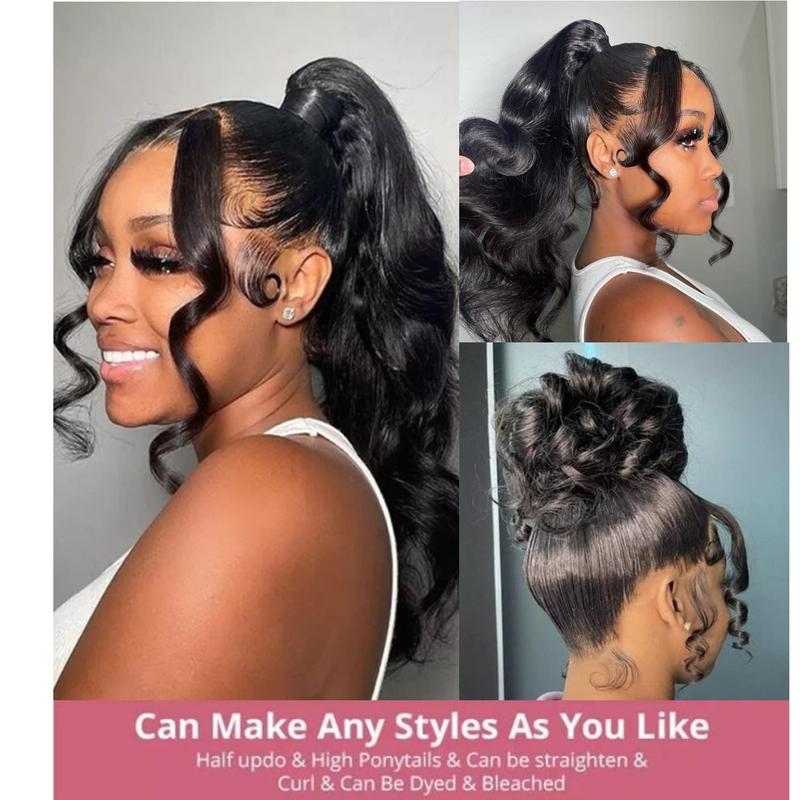 Bling Hair Fashion Body Wave 360 Lace Front Wigs Human Hair 360 Full Lace Frontal Wigs Human Hair Pre Plucked with Baby Hair Brazilian Virgin Hair Body Wave 360 HD Lace Front Wigs Human Hair Wigs