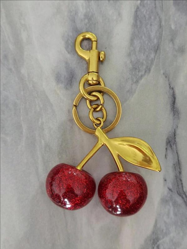 Cute Cherry Design Keychain, Fashionable Keychain for Women & Men, Trendy All-match & Exquisite Keychain for Birthday Gift