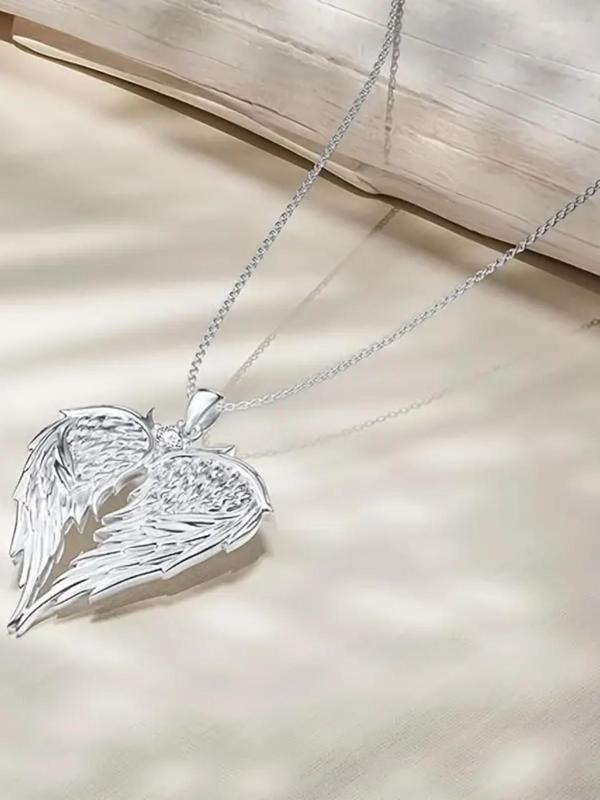 Wing Design Pendant Necklace for Women & Girls,  Fashion Jewelry for Party, Daily Clothing Decor, Trendy All-match & Exquisite Jewelry for Birthday Gift