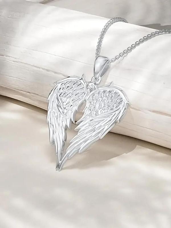 Wing Design Pendant Necklace for Women & Girls,  Fashion Jewelry for Party, Daily Clothing Decor, Trendy All-match & Exquisite Jewelry for Birthday Gift