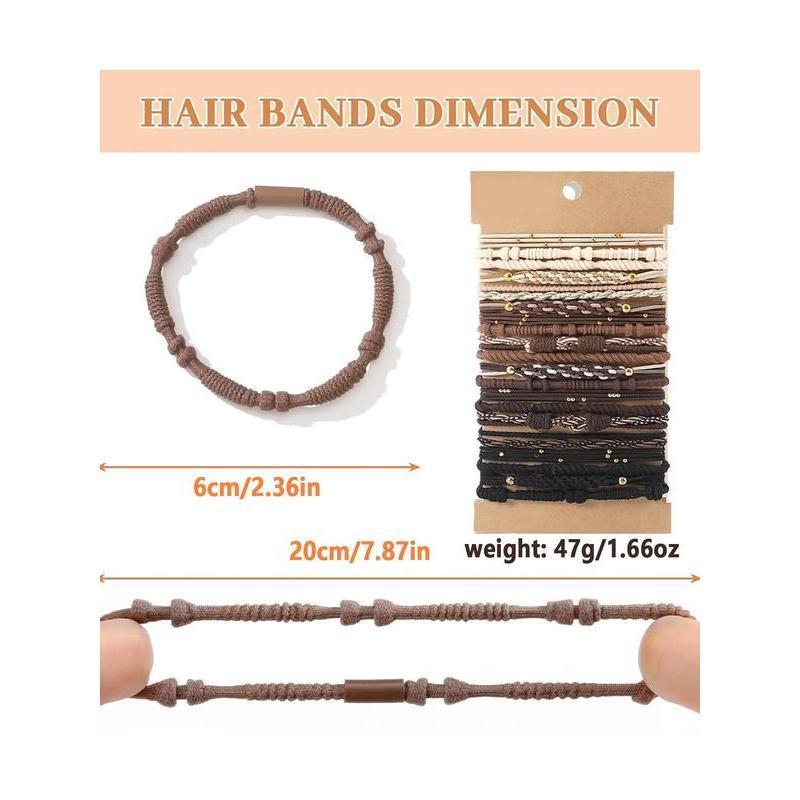 Boho Style Hair Tie, Casual Hair Accessories for Women & Girls, Headwear for Thick Hair, Hair Accessories for Party, Daily, Back To School, Fall Outfits, Fall Freshness Fall