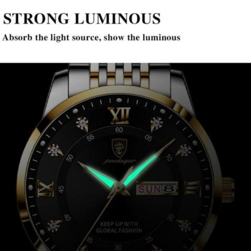 New Men's Waterproof Luminous Calendar Korean Quartz Watch Luxury Watches Black Blue  Affordable Watches Watches Vintage Watch for Men Watch Wristwatch Automatic