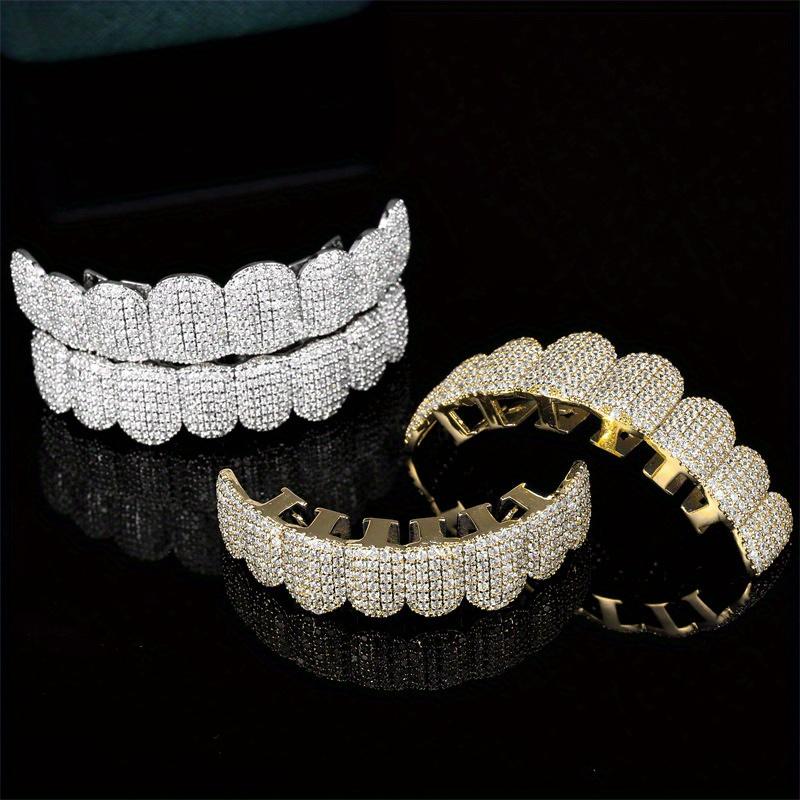 Hip Hop Grills Cubic Zirconia Teeth Grills micro-inset zircon braces Rapper jewelry