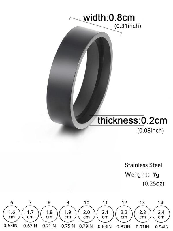 Simple Stainless Steel Couple Ring for Women & Men,  Fashion Jewelry for Party, Daily Clothing Decor, Trendy All-match & Exquisite Jewelry for Birthday Gift