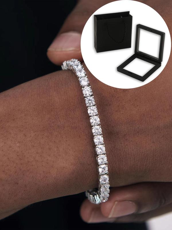 Unisex Rhinestone Decor Trendy Bangle, Elegant Fashion Accessories for Women & Men Fall Daily Wear, Aesthetic Jewelry Gift, Summer Matching Jewelry for Back To School, Fall Outfits, Fall Freshness