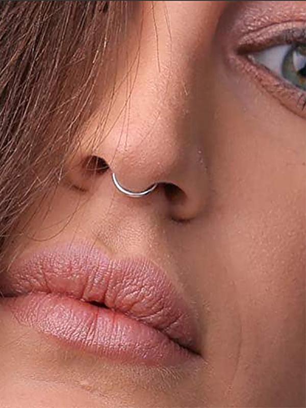 Stainless Steel Nose Ring, Fashionable Nose Ring for Women & Men, Body Jewelry for Party, Daily Clothing Decor, Trendy All-match & Exquisite Jewelry for Birthday Gift