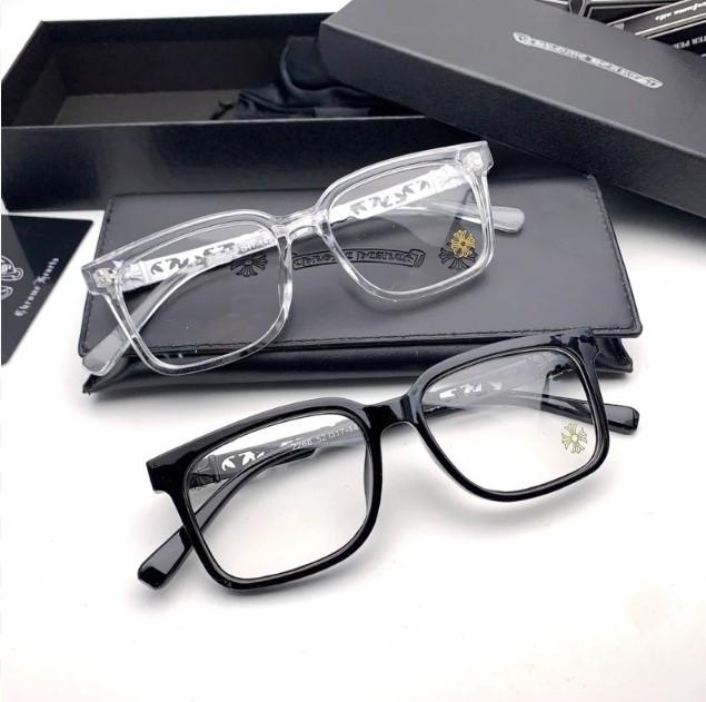 Trendy Chrome Hearts Patterned Frame Glasses for Men and Women, European Style Design, UV Protection Lens | Strong and fashionable | High quality plastic glasses frames