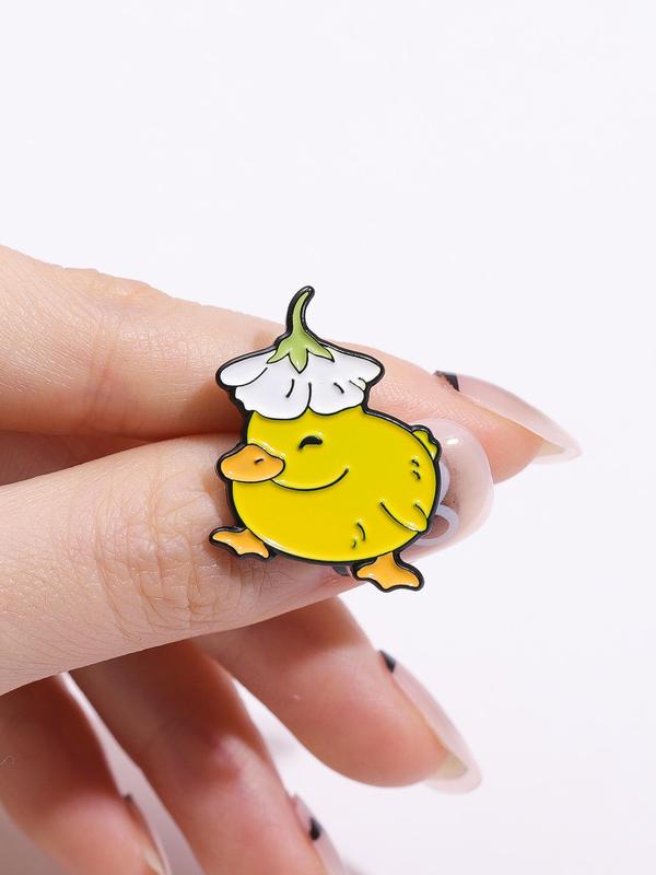 Cute Cartoon Duck Brooch, Cute Badge, Clothes Accessories for Men & Women for Daily Clothing Decor, Trendy All-match & Exquisite Brooch for Birthday Gift