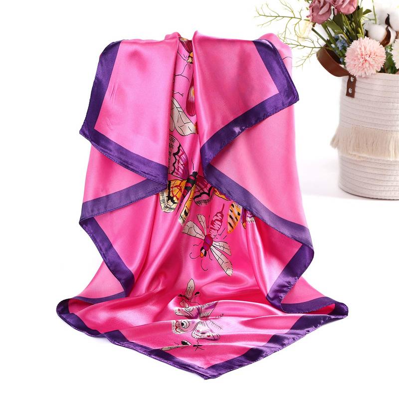 4-piece suit 35'' Printed Large Square Satin Head Scarf Neck Scarves for Women Silk Like Neck Hair Kerchief Bandanas Sleeping Head Wraps Hair Band Headscarf Man Hair Accessories