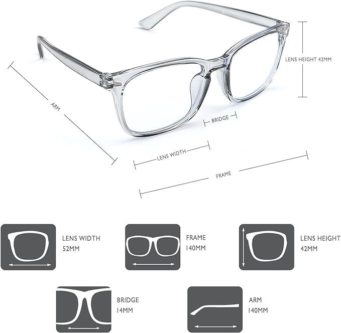 2024 Fashion Glasses Computer Gaming TV Phones Daily Use Glasses for Women Men Eyeglasses 2 Pack  1Pack