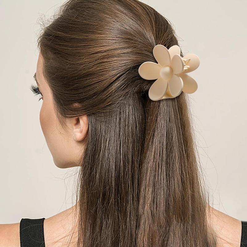 8PCS Flower Claw Clips for Women with Non-Slip Multi-Styles, Ideal for Thick Hair - Gradient Color Hair Accessories