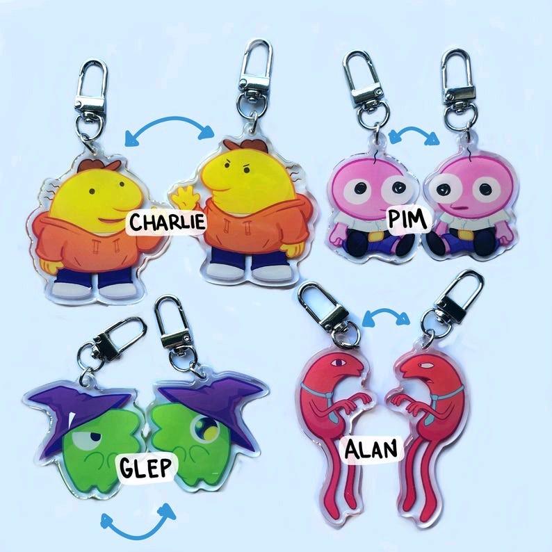 Happy Friends Double Sided Keychains - 4 options