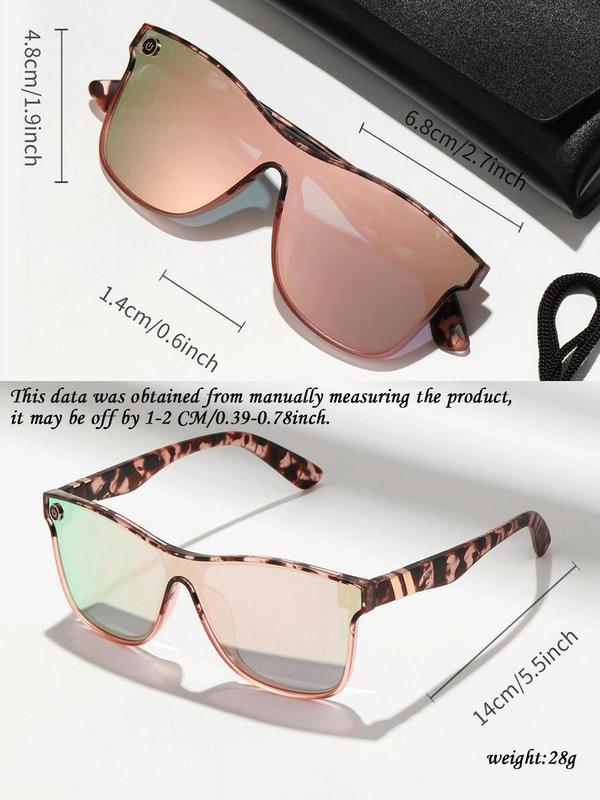 Tortoise Shell Pattern Flat Top Sunglasses forWomen, Sun Protection Sunglasses Trends 2024for Outdoor Activities