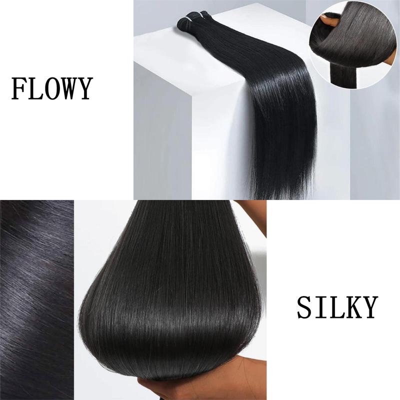 [Wequeen] Straight Human Hair Bundles Brazilian 100% Human Hair Budget Friendly 10A Grade Viral Hair Natural Black Color