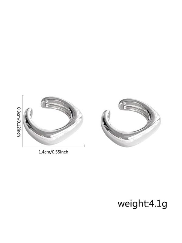 1 Pair Simple Plain U-shaped Lightweight Ear Cuff,  Casual and Versatile Non-pierced Ear Jewelry Accessories for Women, Classic Fashion Accessories for Daily Wear