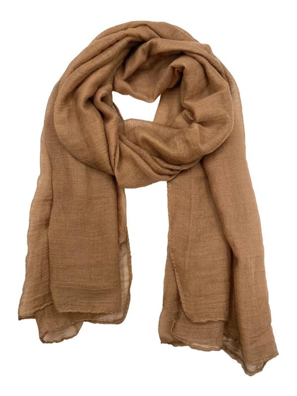 Women's Solid Color Light Soft Fashion Scarf, Casual Elegant Wrap Shawl for All Seasons for Daily Clothing Decor, Trendy All-match & Exquisite Scarf for Birthday Gift