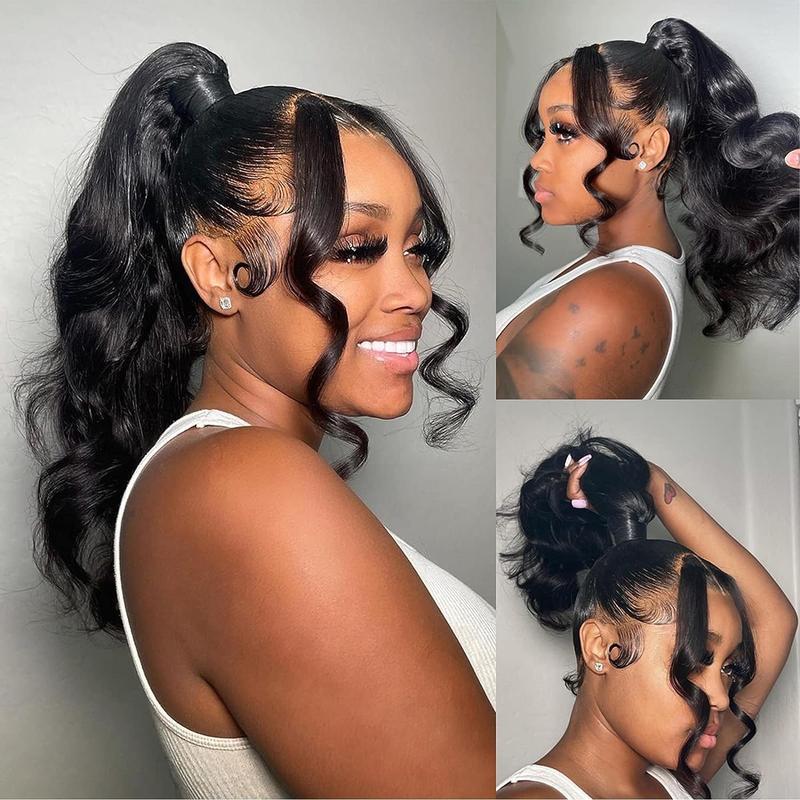 Bling Hair 360 Full Lace Wigs Human Hair Body Wave Transparent 13x4 Lace Frontal Wigs Human Hair Brazilian Wig 180% Density For Black Women 30 32 Inch