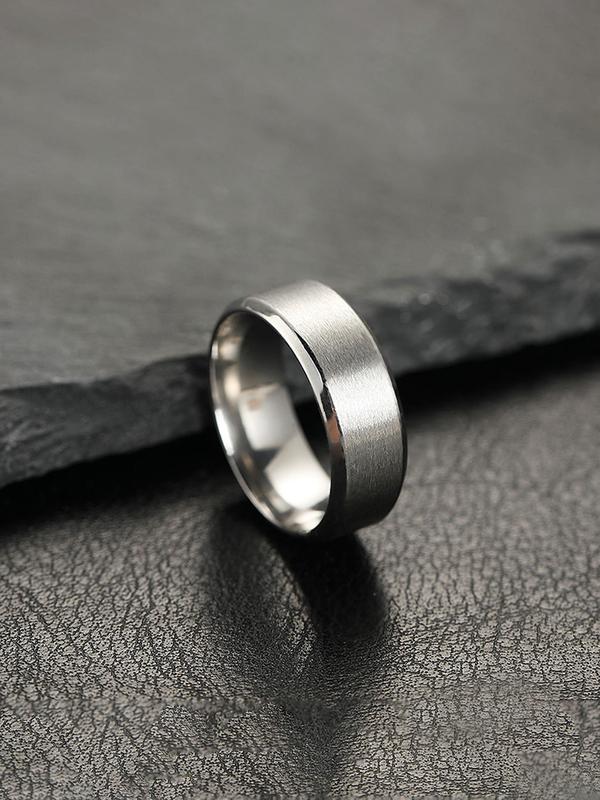 Simple Plain Color Ring, Fashion Accessories for Both Men & Women for Party, Daily Clothing Decor, Trendy All-match & Exquisite Jewelry for Birthday Gift