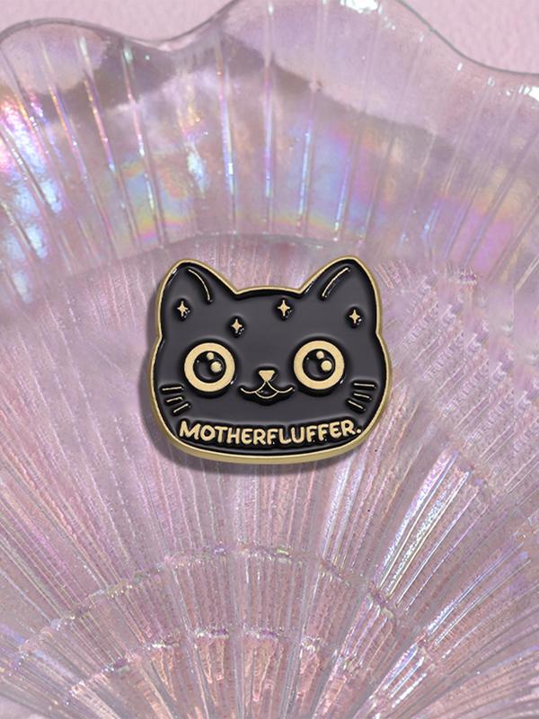 Cute Cartoon Cat Design Brooch, Casual Jewelry for Party, Daily Clothing Decor, Enamel Pin Suitable for Backpacks, Jeans, Scarves, Hats Decoration Fixed Buckle, Casual Zinc Alloy Jewelry