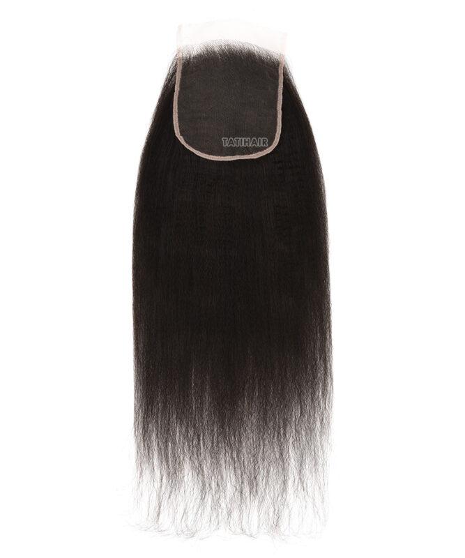 Tatihair Yaky Style Kinky Straight Virgin Human Hair Bundles-12A