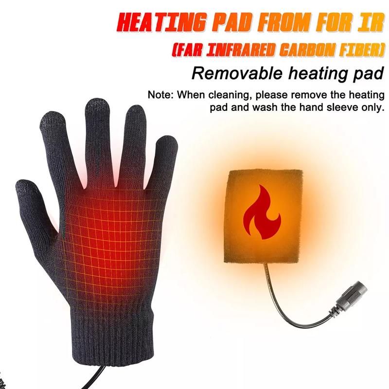 USB Heated Gloves for Men Women Mitten Hand Warmers Gloves USB Hand Warmer Gloves Touchscreen for Typing Mitten Winter Warm Laptop Gloves Washable Design Winter Gift for Indoor or Outdoor