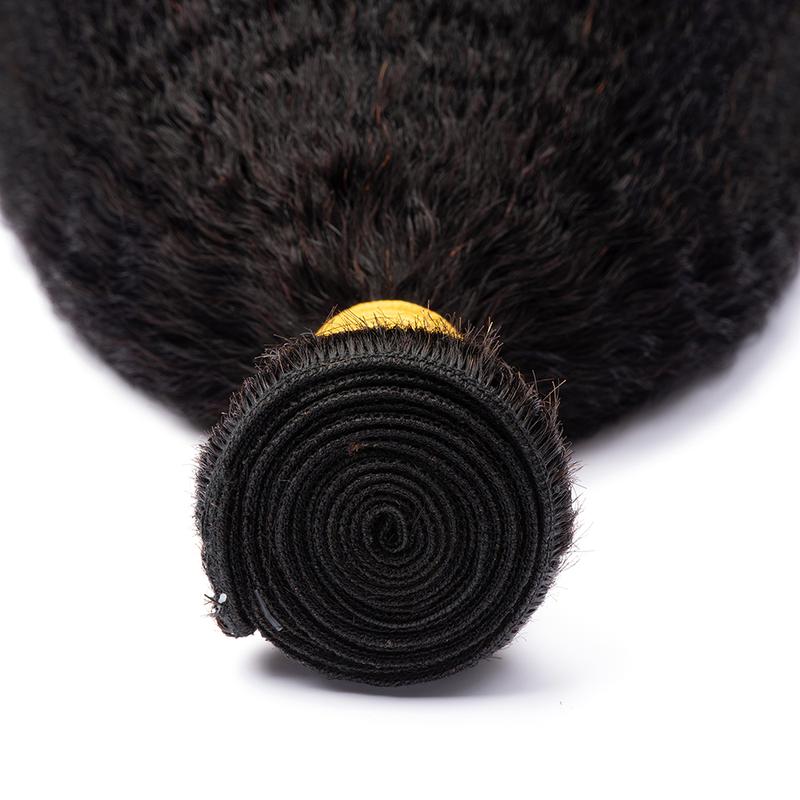 Tatihair Yaky Style Kinky Straight Virgin Human Hair Bundles-12A