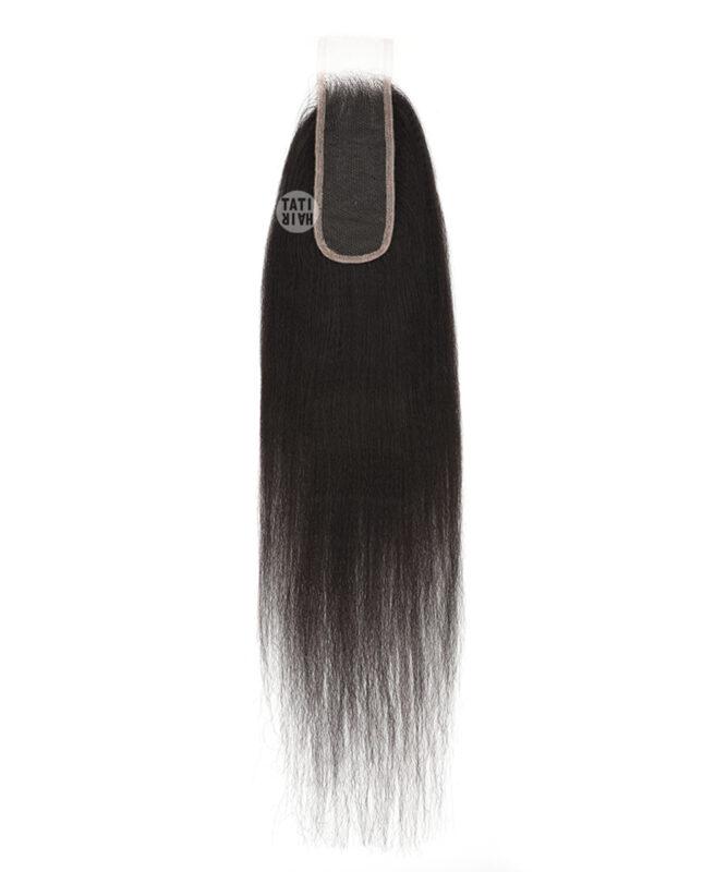 Tatihair Yaky Style Kinky Straight Virgin Human Hair Bundles-12A