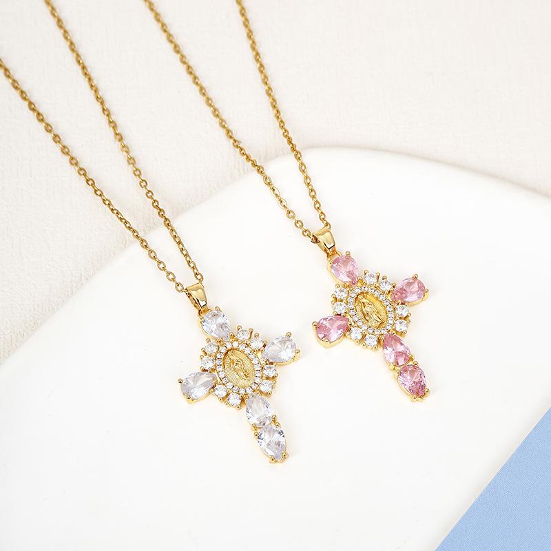 1 Pcs Popular And Fashion Cubic Cross Pendant Necklace, Perfect As a Gift For Birthdays Or Any Special Occasion