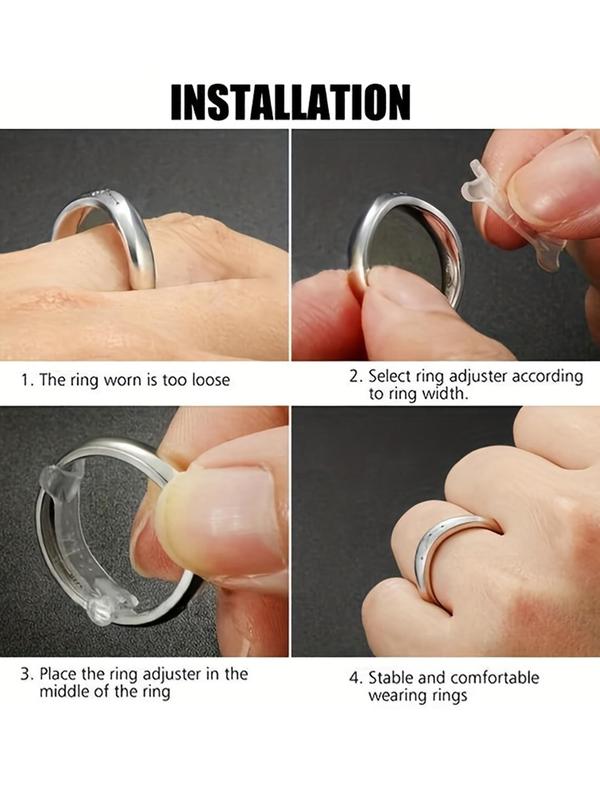 Simple Ring Adjuster As Gift, 12pcs Ring Size Adjustment Pad, Clear Ring Invisible Adjuster for Women & Men, Basic Ring Inner Sleeve, Matching Jewelry Adjuster for Daily Use