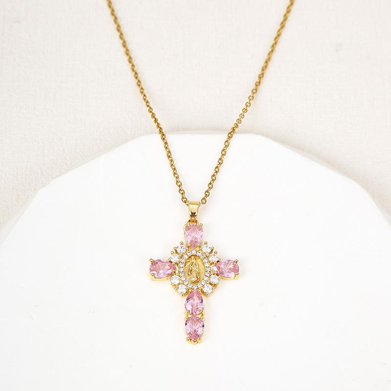 1 Pcs Popular And Fashion Cubic Cross Pendant Necklace, Perfect As a Gift For Birthdays Or Any Special Occasion