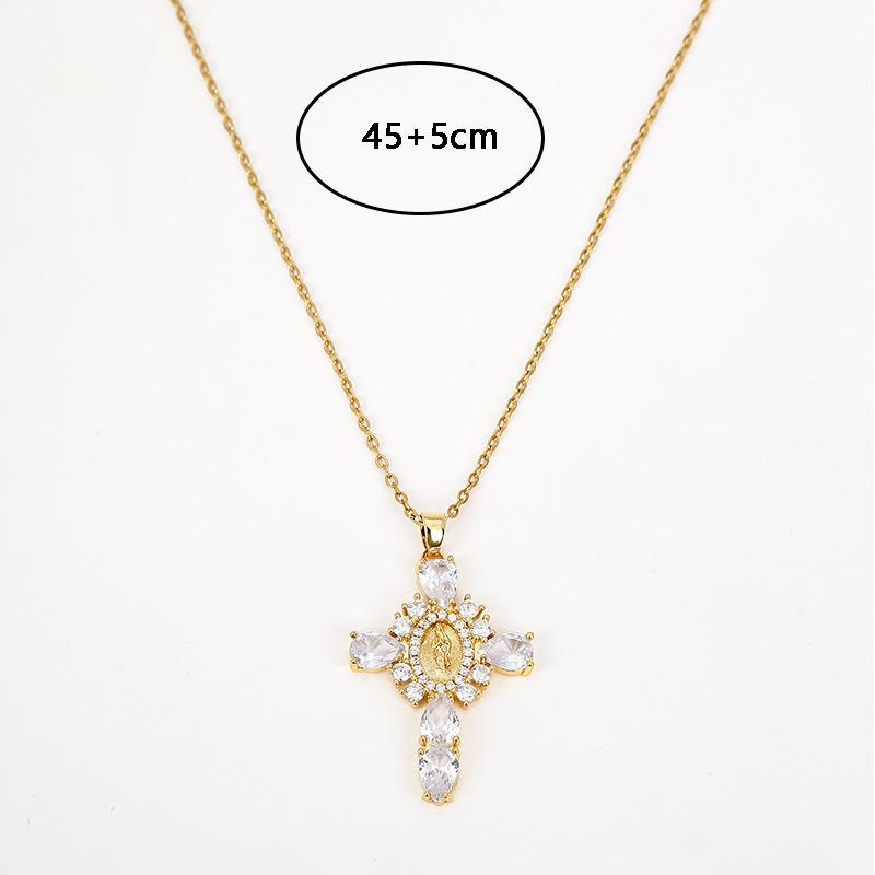 1 Pcs Popular And Fashion Cubic Cross Pendant Necklace, Perfect As a Gift For Birthdays Or Any Special Occasion