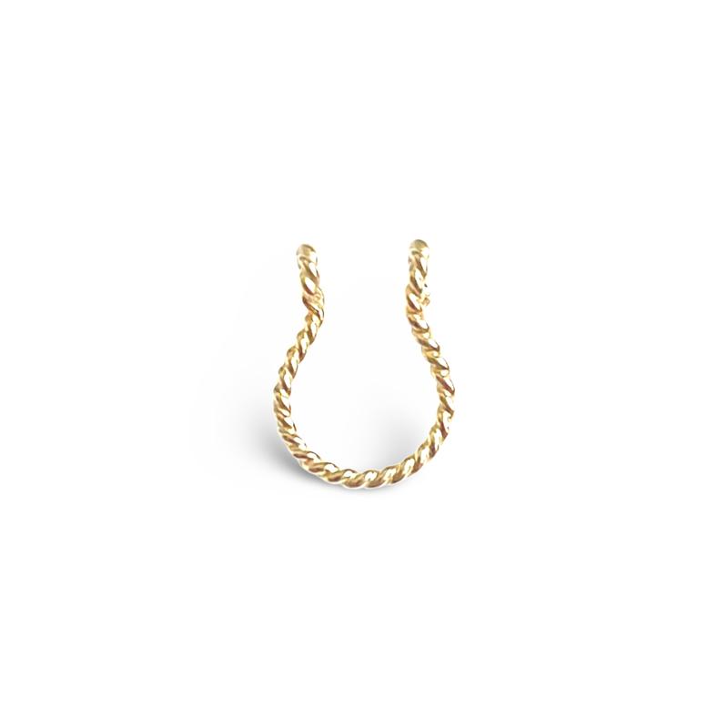 Twisted Handmade Faux Septum Piercing Unisex Nose Ring