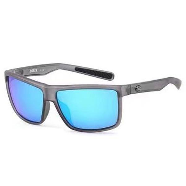 Costa Rin Grey-lce Blue Polarized Sunglasses Rectangular Sunglasses For Men And Women