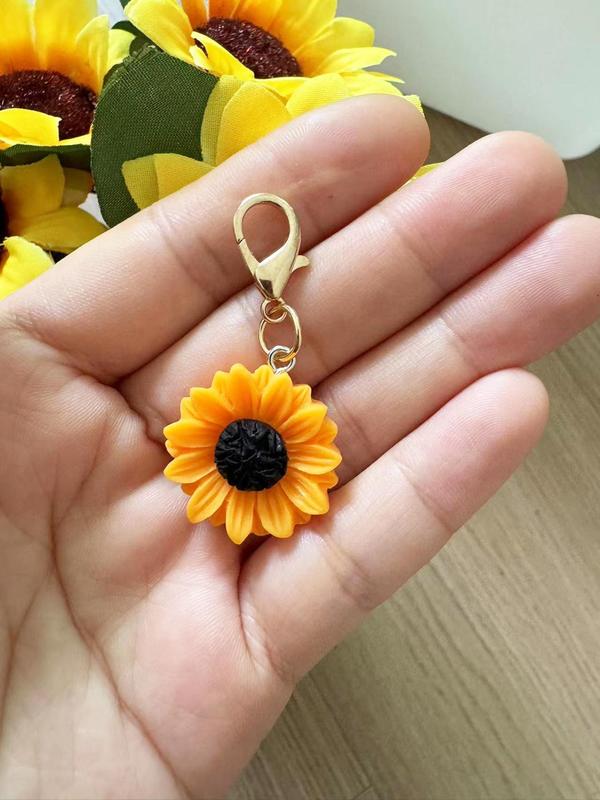 Sunflower Design Keychain with Gift Card, Cute Flower Shaped Keychain for Women & Men, Fashion Keychain for Daily Clothing Decor, Birthday Gift Fall