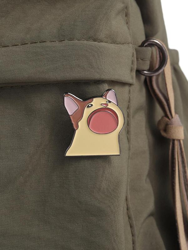 Cute Cartoon Cat Animal Design Brooch, Cute Gift For Kids, Casual Clothes Accessories Suitable for Backpacks, Jeans, Scarves, Hats Decoration Fixed Buckle, Casual Zinc Alloy Jewelry for Men & Women