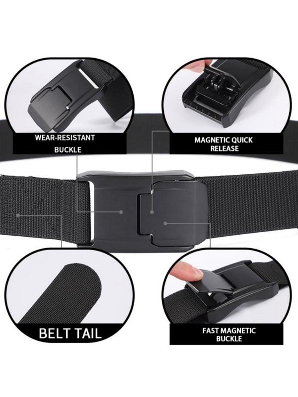 Men's Casual Plain Nylon Belt, Unisex Elastic Belt, Fashion Belt for Party, Daily Clothing Decor, Trendy All-match & Exquisite Belt for Birthday Gift