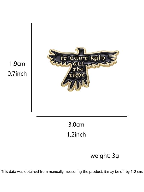 Eagle & Letter Design Brooch, Fashion Clothes Accessories for Men & Women for Daily Clothing Decor, Trendy All-match & Exquisite Brooch for Birthday Gift