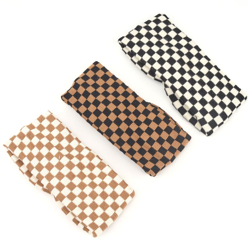 Loveline(1Pc As Gift)Checkerboard Knitted Headband(Do Not Purchase Separately)