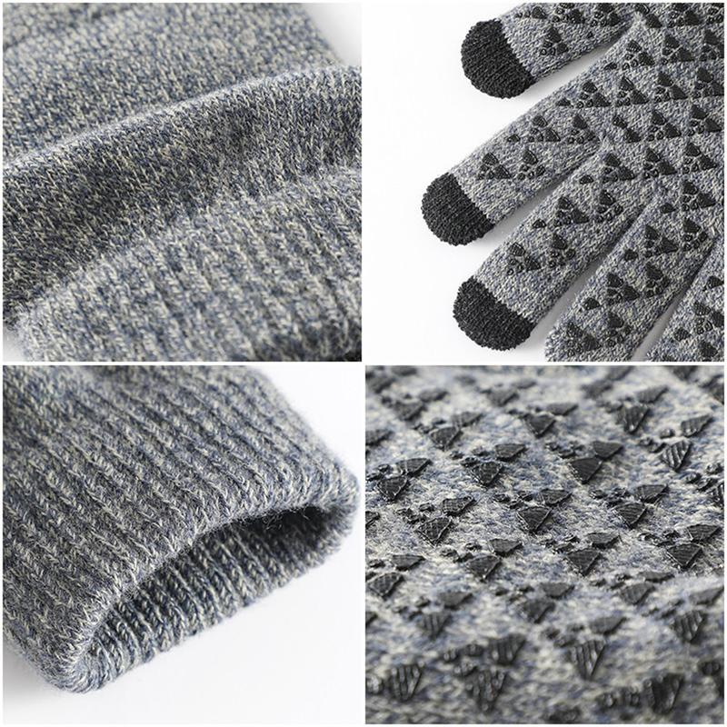 Winter Gloves Touchscreen for Men Women - Warm Knit Gloves