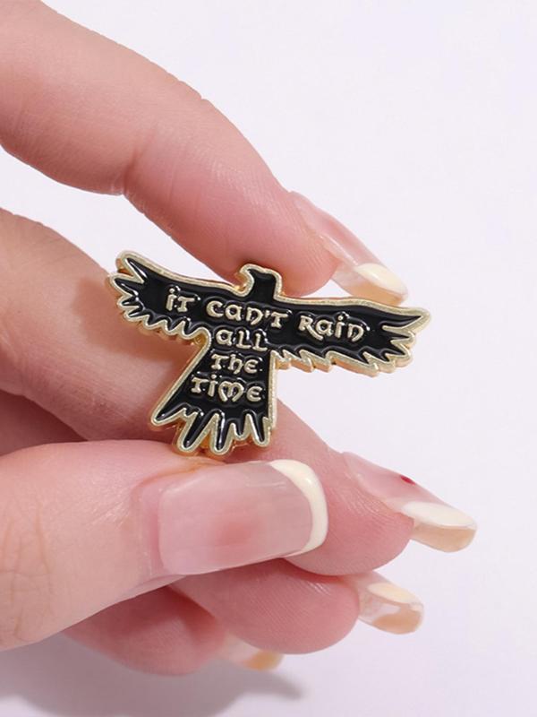 Eagle & Letter Design Brooch, Fashion Clothes Accessories for Men & Women for Daily Clothing Decor, Trendy All-match & Exquisite Brooch for Birthday Gift