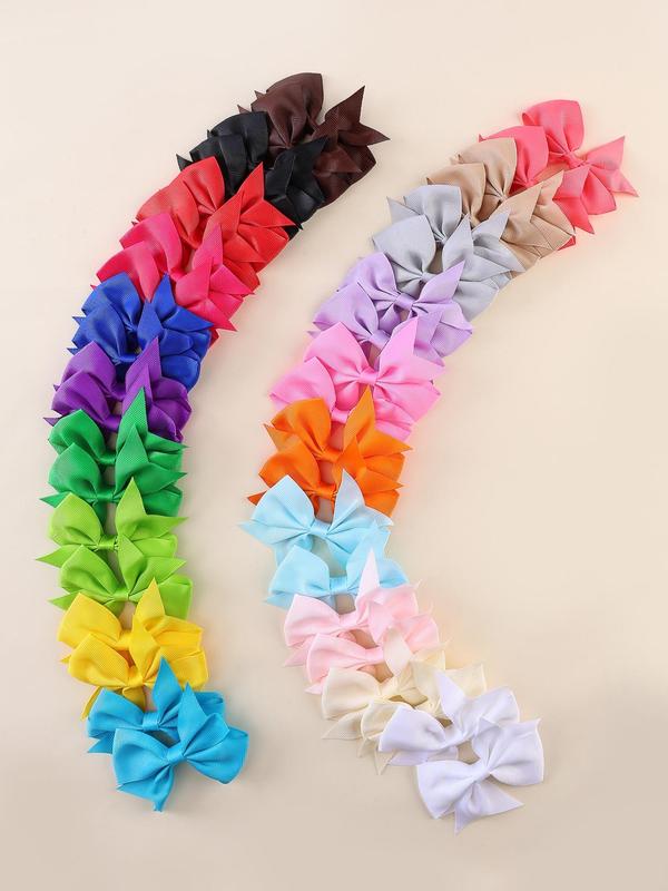 Summer Solid Color Bow Decor Hair Clip, Fashionable Hair Accessories for Women & Girls, Casual Versatile Kawaii Hair Accessories for Daily Wear