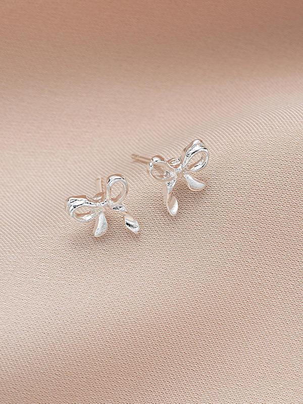 Cute Bow Decor Stud Earrings, Fashionable Summer Jewelry for Women & Girls, Casual Jewelry for Party, Daily Clothing Decor, Trendy All-match & Exquisite Jewelry for Birthday Gift