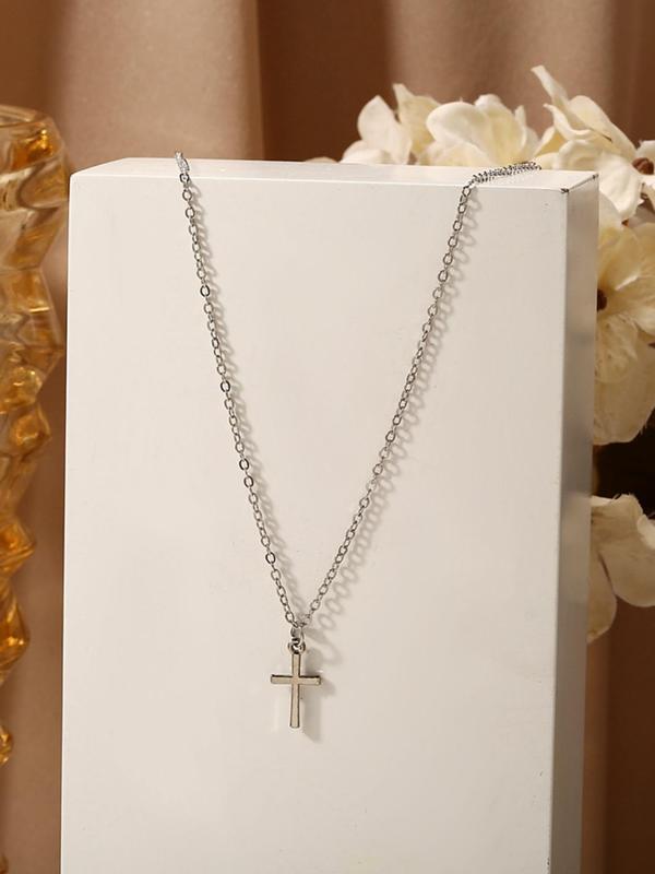 Cross Pendant Necklace for Women,  Fashion Jewelry for Party, Daily Clothing Decor, Trendy All-match & Exquisite Jewelry for Birthday Gift