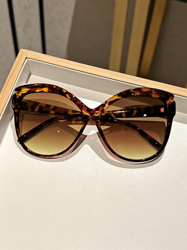 Unisex Simple Style Cat Eye Frame Sunglasses, Summer Trendy Casual Sunglasses for Everyday Use, Fashion Accessories for Outdoor Activities