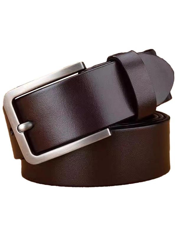 Solid Color Business Belt for Men, Business Casual Pu Buckle Belt, Fashion All-match Clothes Accessories for Daily Wear