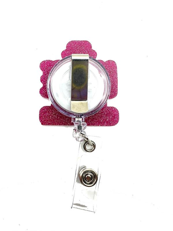 Nurse in Progress Retractable Badge Brooch,  Cute Name Badge Holder with ID Clip for Nurse Doctor Student Volunteer Employee, Fashion Accessories for Women & Men