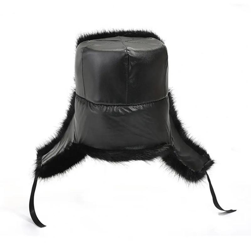 Russian Ushanka Trooper Hats Women Men Winter Outdoor Riding Faux Fur Cossack Cap Thick Lei Feng Hat Warm Soft Earmuff